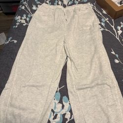 Baggy sweat pants gray with drawl string