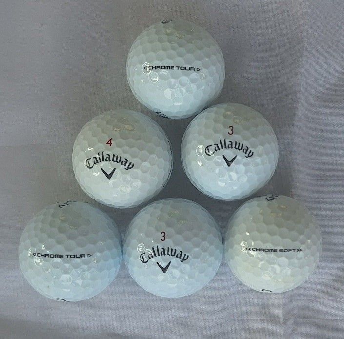 Callaway Chrome Tour & Chrome Soft Grade 'A' Golf Balls By The Dozen