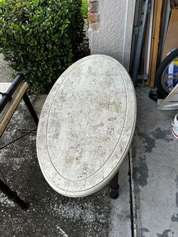 Oval Stone Table
