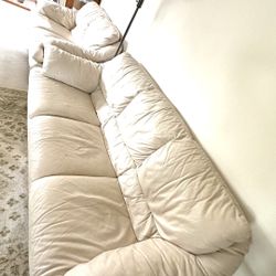 Breathable Leather Sofa Set + Massage Recliner 