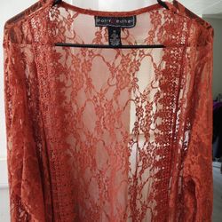 Polly Esther Lace Cardigan 1x