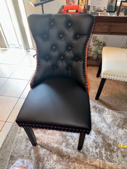 BLACK/ORANGE 2 CHAIRS PRE ASSEMBLED