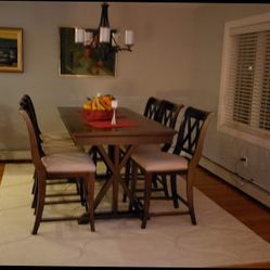 Dining Table High Top With 6 Chairs