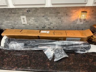 Retractable black baby/dog gate