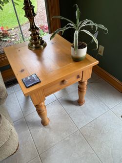 Wood end tables