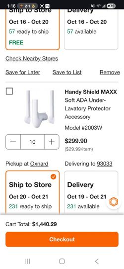 Soft ADA Under-Lavatory Protector Accessory