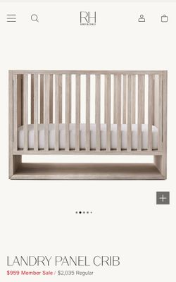 Restoration Hardware Landry crib plus toddler conversion kit