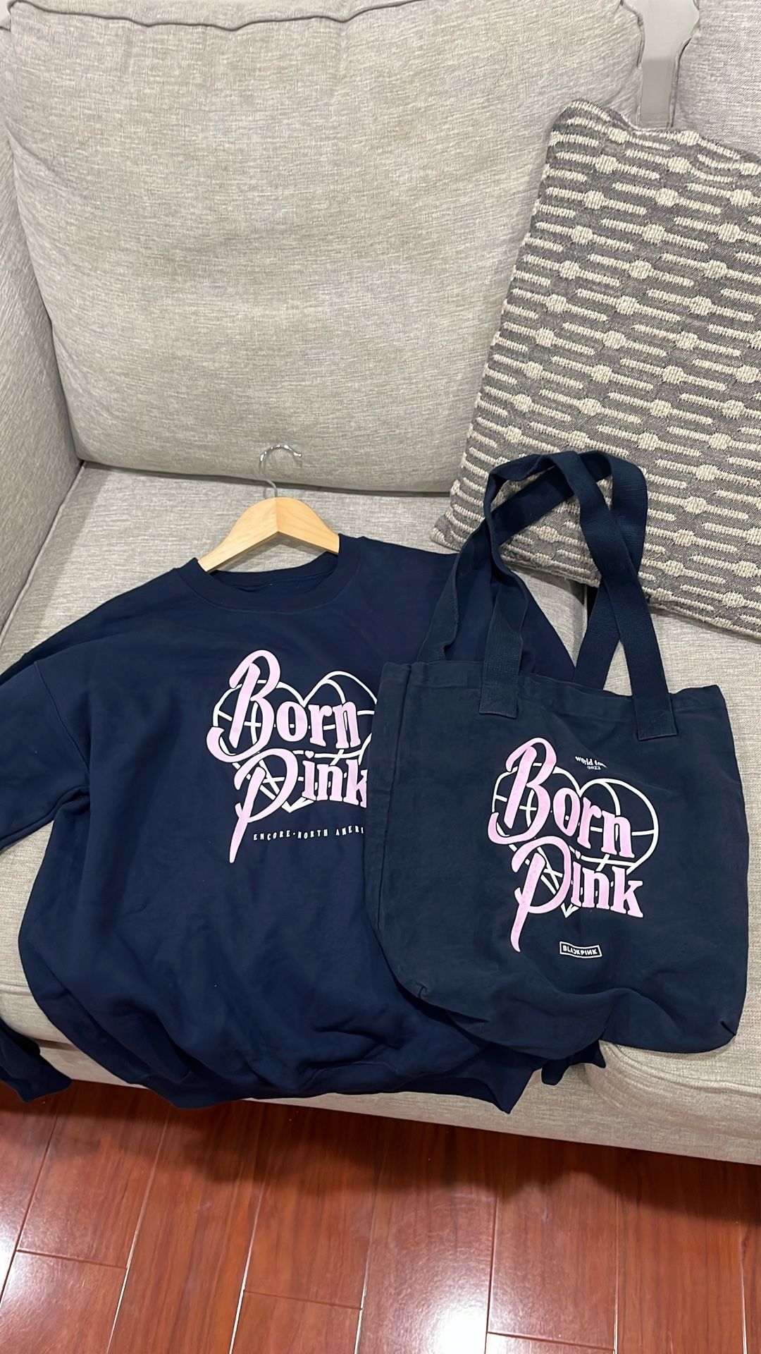 Blackpink world tour merch (crewneck and tote bag)