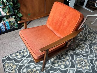 Solid Teak Wood MCM Lounge Chair