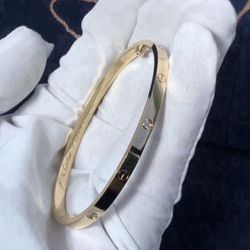 Cartier Small love yellow gold bracelet size 17. 