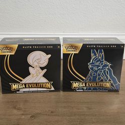 For Sale:
Brand New in Box Pokemon Trading Card Game TCG Mega Evolution Elite Trainer Box ETB
