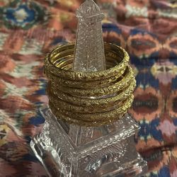 Yellow  Gold Plated Bangles 