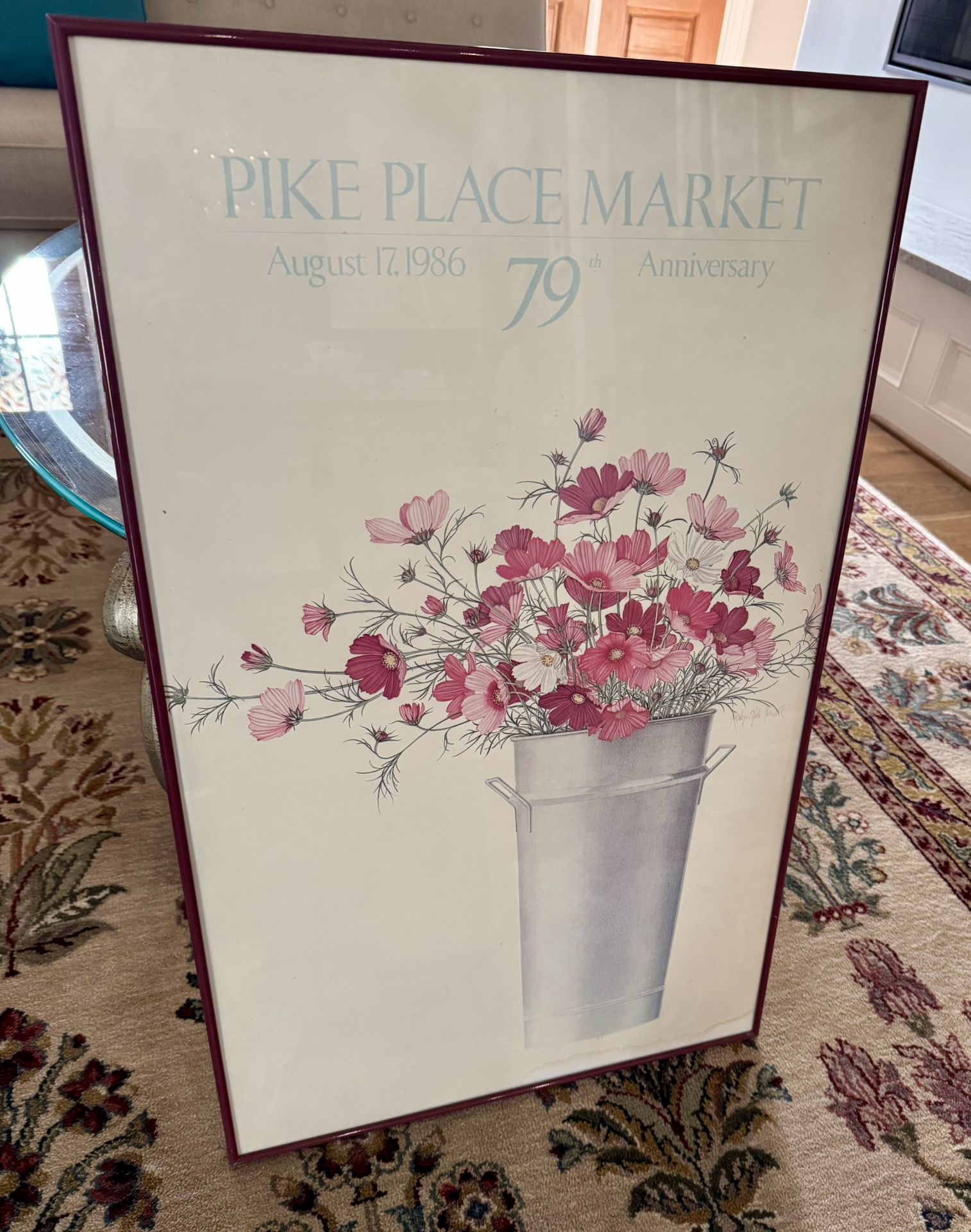 Vintage Pike Place Market 79th Anniversary Art Poster