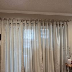 FAUX LINEN CURTAINS  (4 Panels)