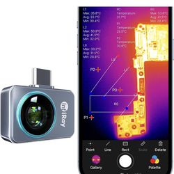 Inf iRay P2 Pro Thermal Camera for iOS, 256x192 IR Resolution Thermal Imager for iPhone, 9g Smallest Infrared Thermal Camera, -4℉ to 1112℉ Temperature