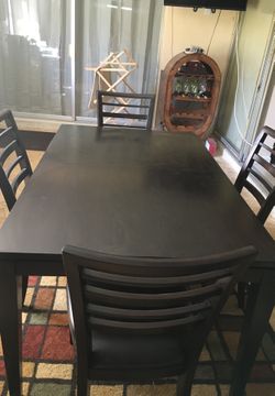 Solid Wood Table 5’X 3’2” including 16” Leaf Insert