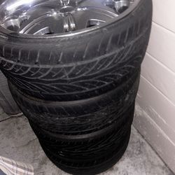 Set Of Tires With Good Thread 