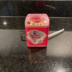 Dollhouse Washing-Machine Toy Pink Works Like a Real Washing Machine