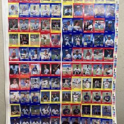 1989 star company baseball card uncut pre-rookie sheet SteveAvery Luis Gonzalez