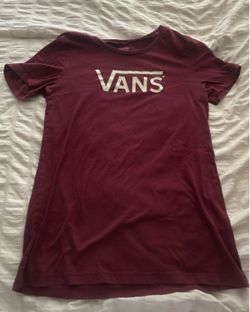 Vans classic logo burgundy T-shirt