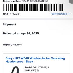 Sony - ULT WEAR Wireless Noise Canceling Headphones - Black