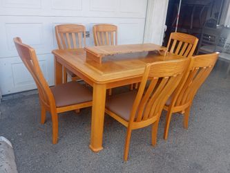 TABLE AND. SIX. CHAIRS