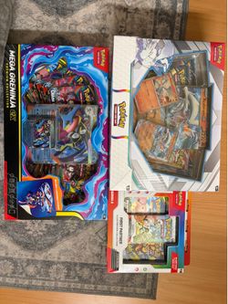 Pokémon TCG sealed Ex Collection  – 3 Sets, First Partner, Mega Greninja, Reshiram and Archaludon