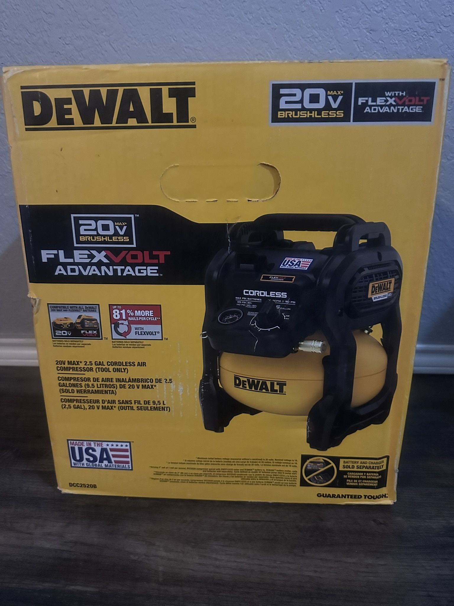 Dewalt 2.5 20v Max Cordless Compressor