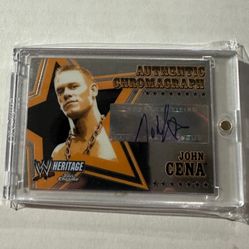 2006 TOPPS HERITAGE CHROME WWE JOHN CENA AUTOGRAPHED SIGNED CARD RARE SP