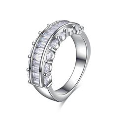 "Three Layer Gems Eternity Zircon Silver Fashion Ring for Women, EVGG1420
 
  Thumbnail