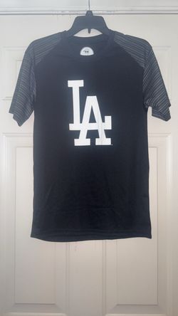 LA Dodgers Black Raglan T-Shirt Size small adult