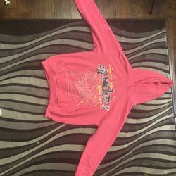 New size medium pink spider hoodie