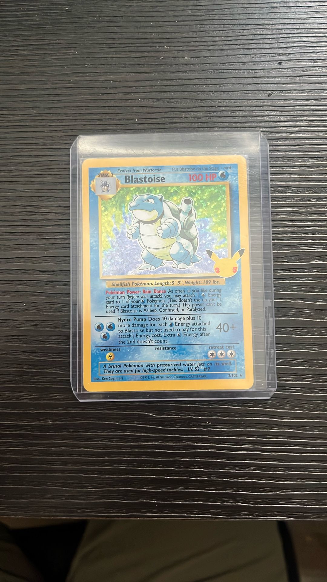 Pokémon Blastoise Holo Rare Celebrations 25th 02/102