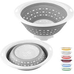 5 Quart Collapsible Colander Strainer Heavy Duty Kitchen Drainer Basket