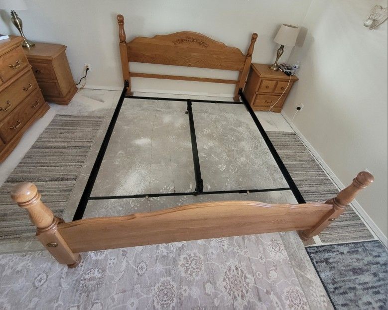 FREE-King- Size Bed Frame With Head And Foot Board