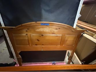 Wooden headboard queen size