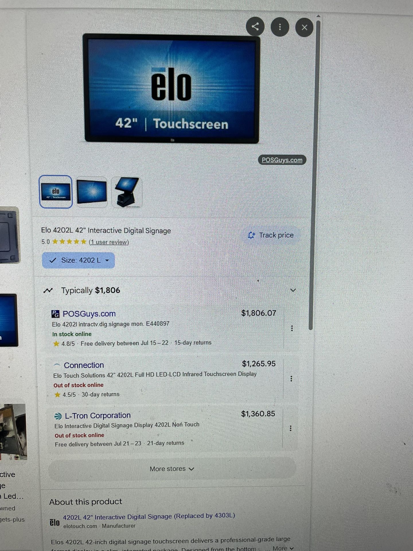 Monitor Touch elo