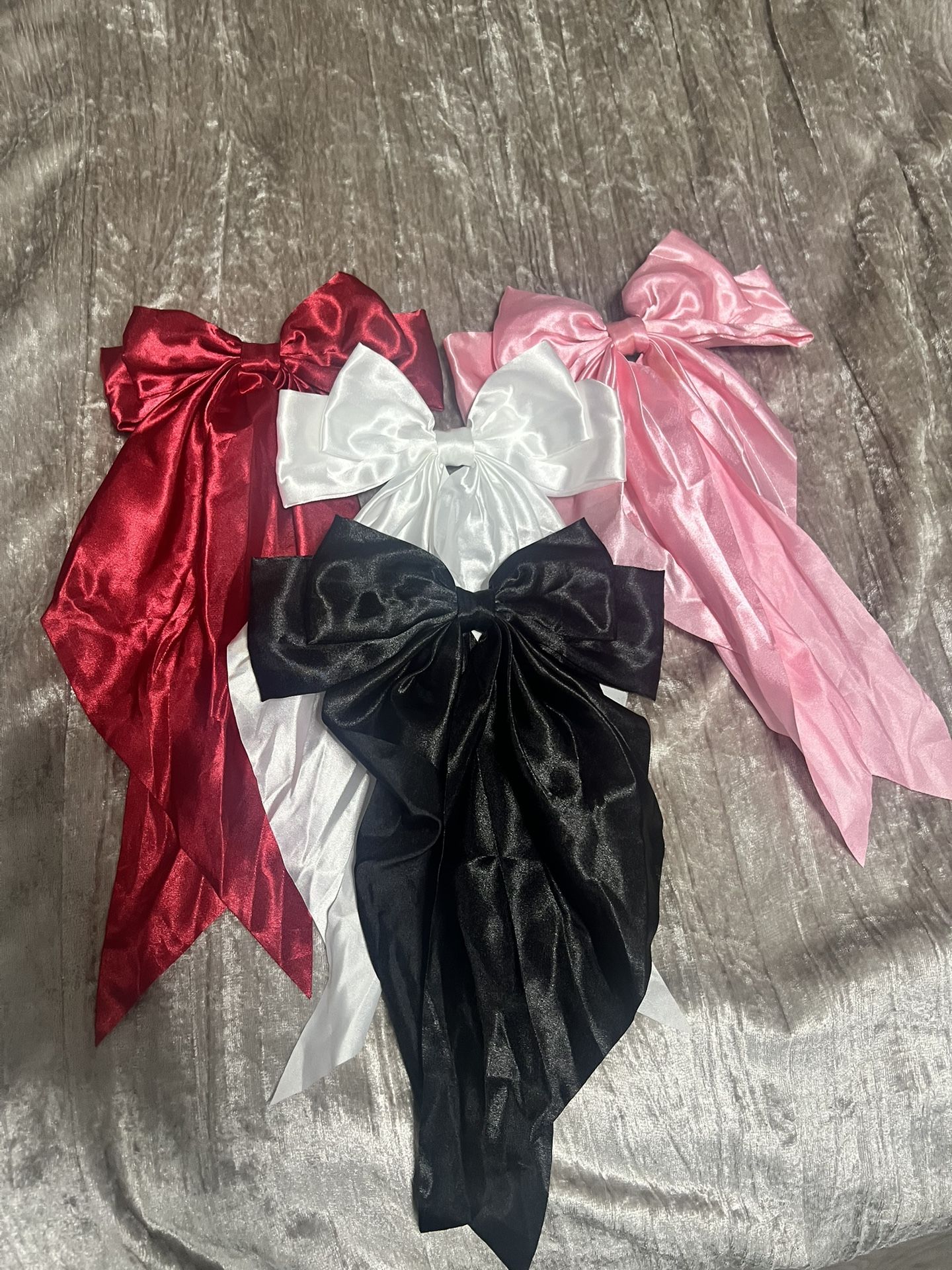 Handmade Big Ribbon Bows Set Of 4