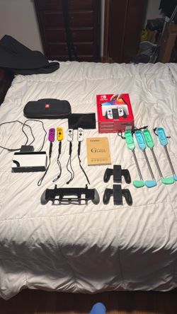 Nintendo OLED Switch with accessories