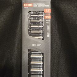 Icon Professional Semi-Deep Sockets 3/8 Drive