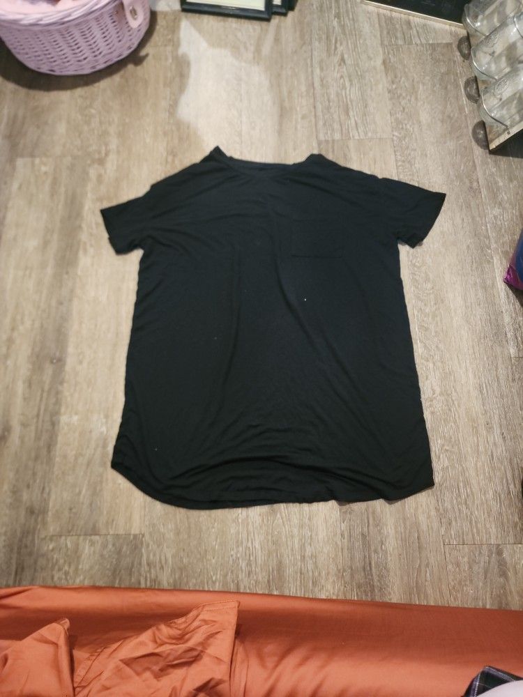 One Size Women's Black T-shirt Dress
