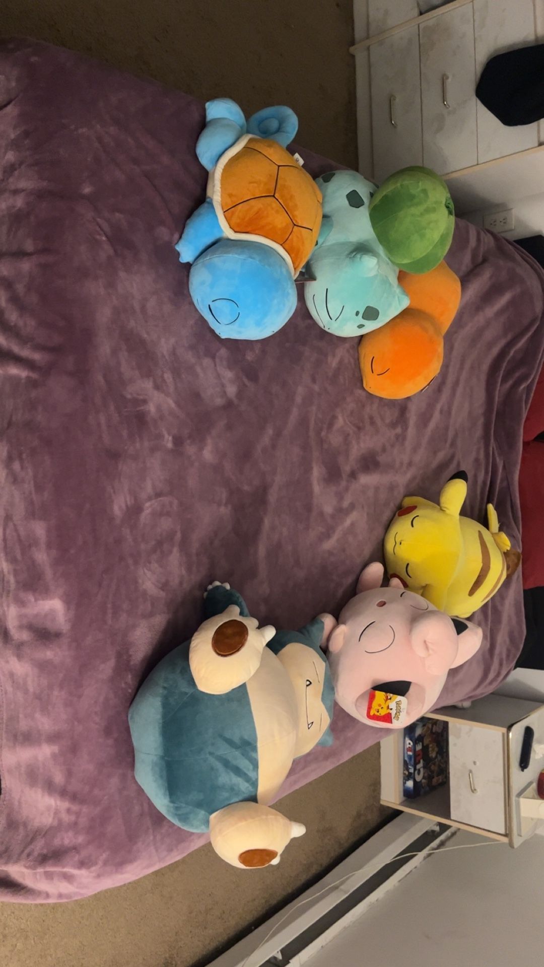 Sleeping Pokemon Plushes