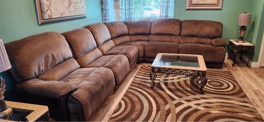 Sectional sofa brown, smaller free home