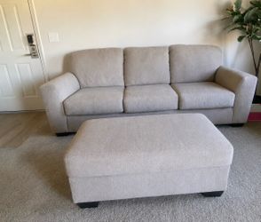 Sofa with matching ottoman