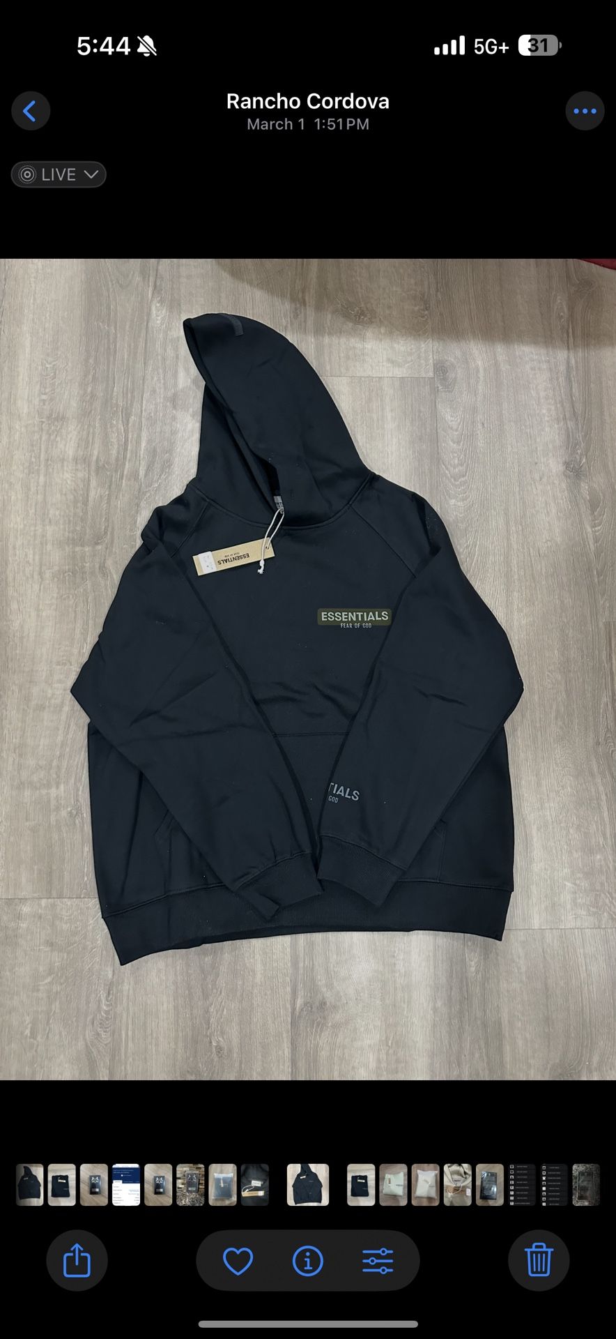 1:1 Black Essentials Hoodie