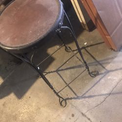 Vintage Twisted Metal Ice Cream Stool