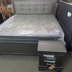 Dark Gray King Size Bedroom Set