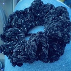 Black Sparkle Scrunchie
