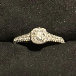 14k White Gold .5 carat Natural Diamond Engagement Ring