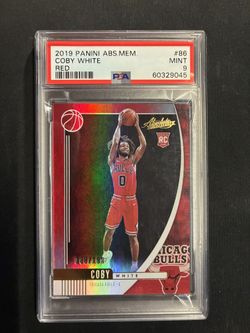 Coby White Red Abs 2019 Rookie #/199 PSA 9 